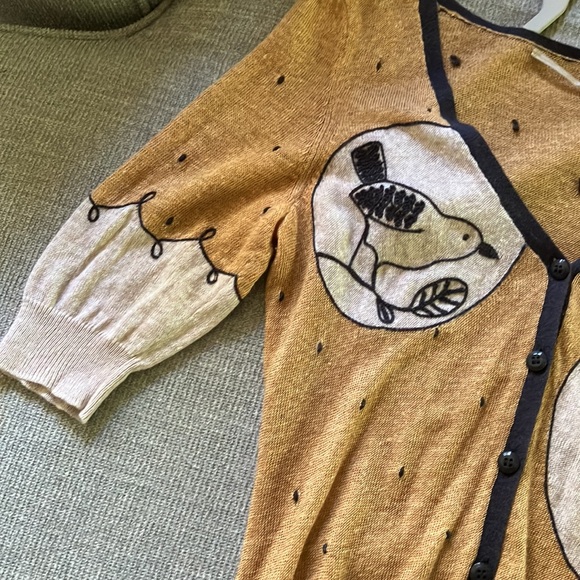 Anthropologie Knitted and Knotted Embroidered Cardigan - Picture 4 of 5